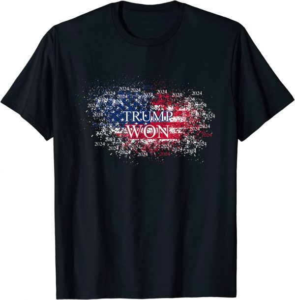 Trump Won American Flag T-Shirt