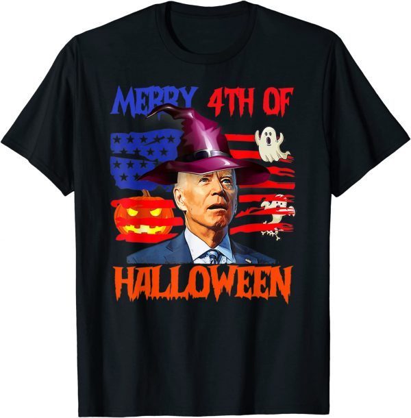 Biden Happy Halloween Confused 4th Of July Funny T-Shirt