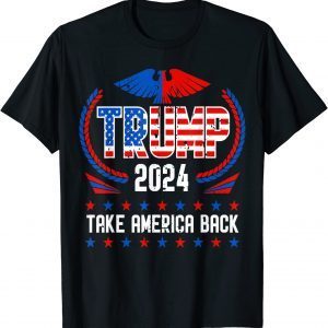 Trump 2024, American US Flag Take America Back Pro Trump Shirts