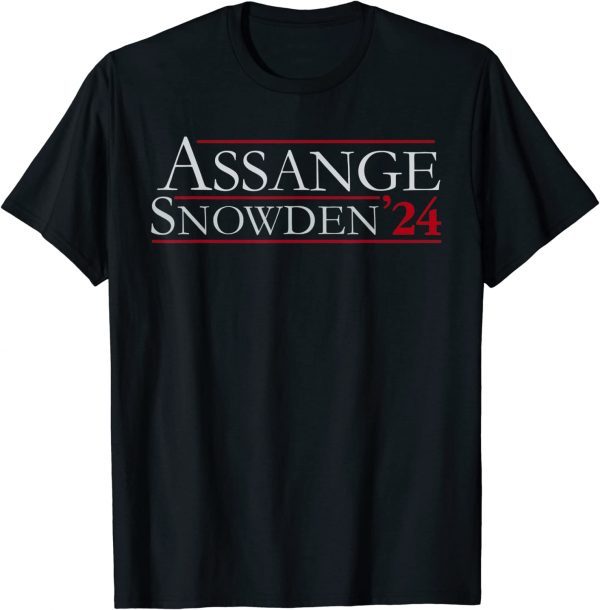Assange Snowden 24 T-Shirt