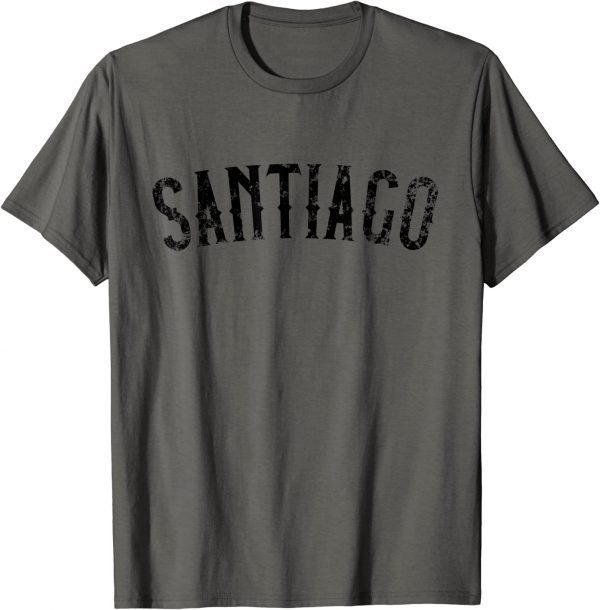 Santiago Dominican Republic Vintage Black Text Apparel Gift T-Shirt