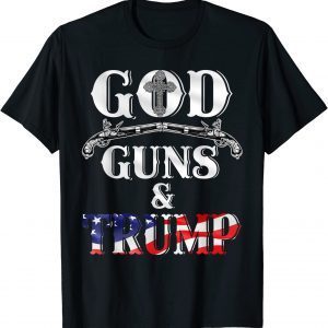 Vintage God Guns And Trump 2nd Amendment Trump 45 T-Shirt
