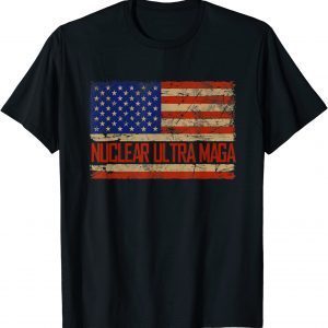 Vintage Pro Trump Nuclear Ultra Maga American Flag T-Shirt