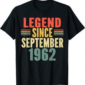 LEGEND SINCE SEPTEMBER 1962 62TH YEARS OLD GIFT T-SHIRT