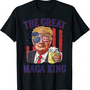 The Great Maga King Funny Trump Beer US Flag Ultra Mega King Shirts