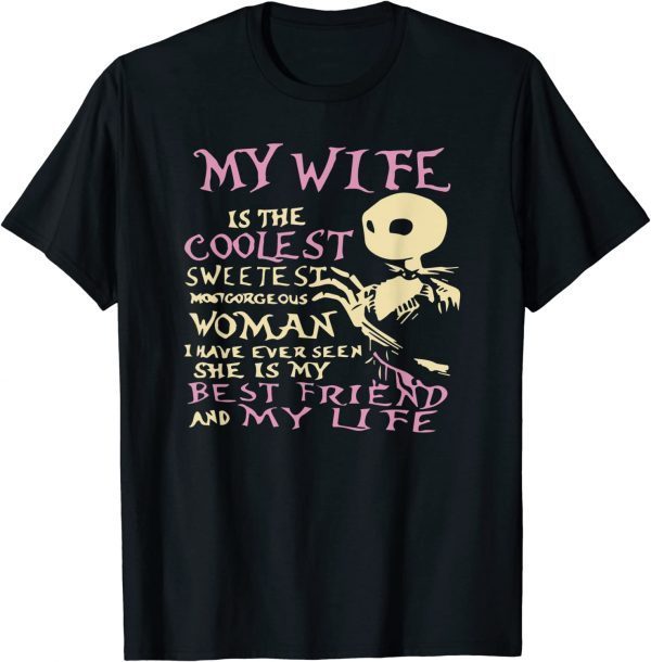 My Wife Is The Coolest Sweetest Wife And Husband Halloween T-Shirt