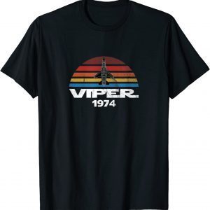 F-16 Viper Fighter Jet Distressed Sunset Official T-Shirt