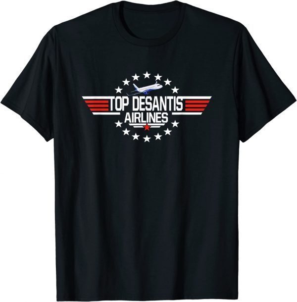 Top DeSantis Airlines Funny Cool 80s 1980s Tee Shirt