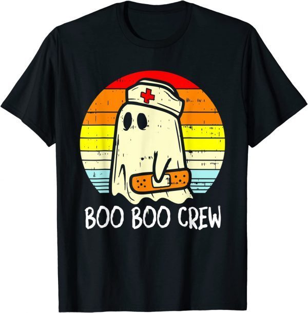 Boo Boo Crew Nurse Ghost Funny Halloween Costume 2023 T-Shirt