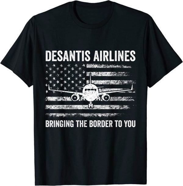 Desantis Airlines Retro American Flag Shirt