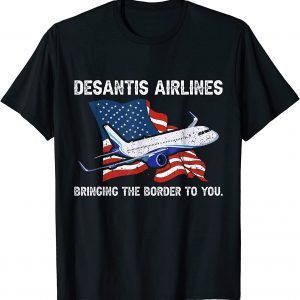 DeSantis Airlines USA Flag 2024 T-Shirt