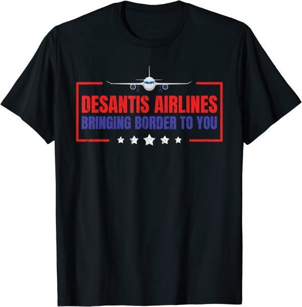 Funny Top DeSantis Airlines USA Flag T-Shirt