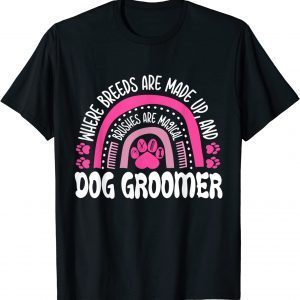 Leopard Rainbow Dog Groomer Pet Grooming Stylist Groomers Gift Shirts