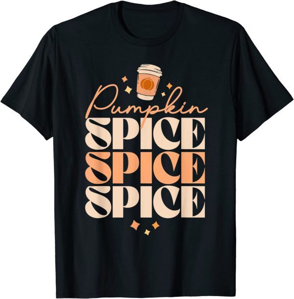70s Retro Pumpkin Spice Latte PSL Retro Fall Vintage Autumn Funny T-Shirts