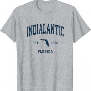 Indialantic Florida FL Vintage Athletic Navy Sports Design 2023 T-Shirt