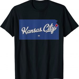 Kansas City Kansas KS Map T-Shirt