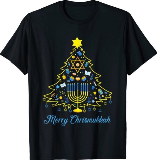 Merry Chrismukkah Christmas Tree Hanukkah Chanukah T-Shirt