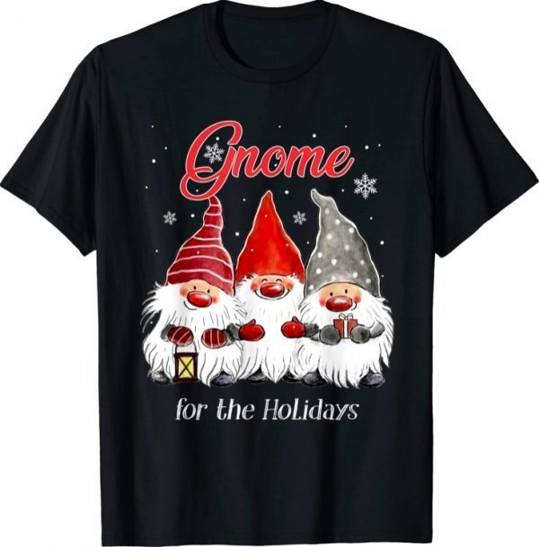 Gnome for the Holidays Three Gnomes Christmas Pajama Gifts 2023 T-Shirt