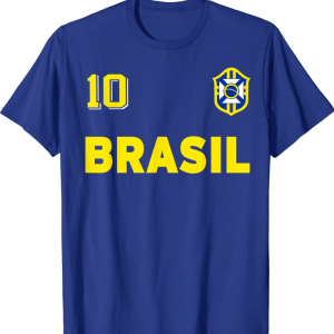 Brazil Soccer Brazilian Football Retro 10 Jersey Gift T-Shirt