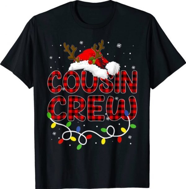 Cousin Crew Christmas 2023 Family Matching Santa Elf Xmas Shirt