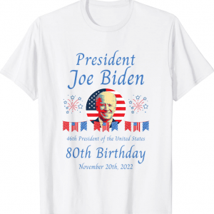 President Joe Biden 80th Birthday Celebration Retro T-Shirt