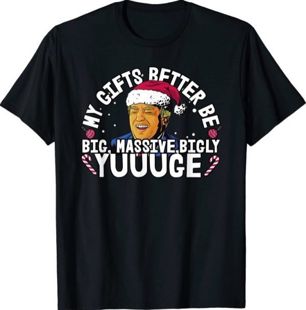 Festive Trump Holiday Christmas Design Seeking YUGE T-Shirt