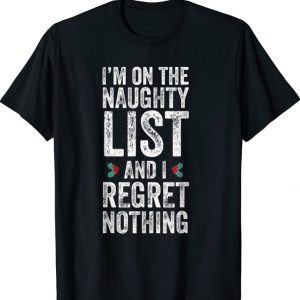 Naughty List Pajamas Men Women Funny Christmas Shirt