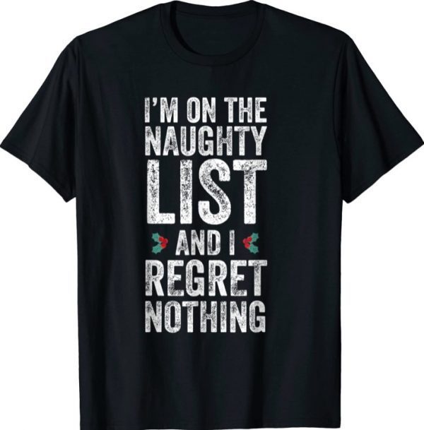 Naughty List Pajamas Men Women Funny Christmas Shirt