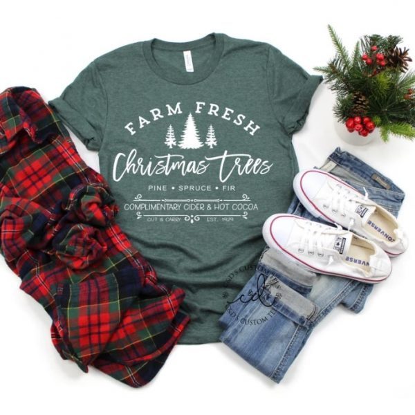 Merry Christmas ,Farm Fresh Trees Gift T-Shirt