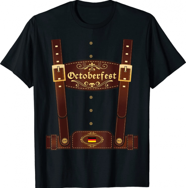 Vintage Oktoberfest Lederhosen Costume German Party Bavarian Tracht T-Shirt