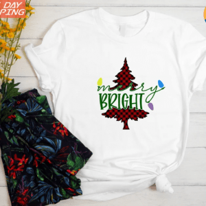 Bright Christmas ,Houndstooth Christmas Tree, Christmas Party Funny T-Shirt