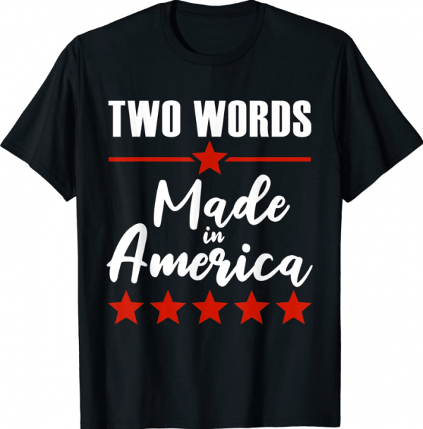 Two Words Made In America Anti Biden Meme T-Shirt
