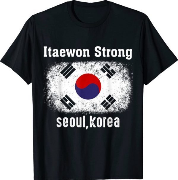 Pray For ITAEWON South Korea Flag T-Shirt