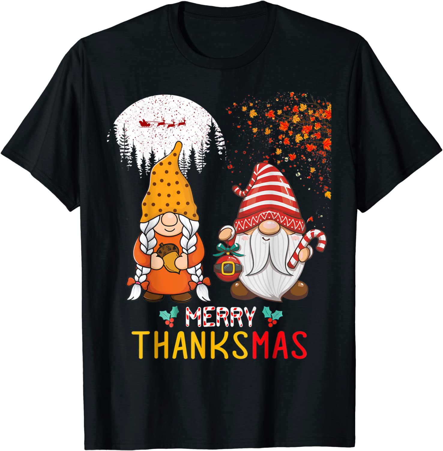 Happy Thanksgiving Merry Christmas Happy Thanksmas Gnome Official T ...