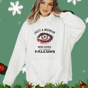 Just a woman who loves Atlanta Falcons eye diamonds T-Shirt