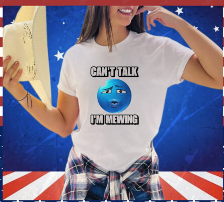 Can’t talk im mewing ooh blue emoji T-Shirt