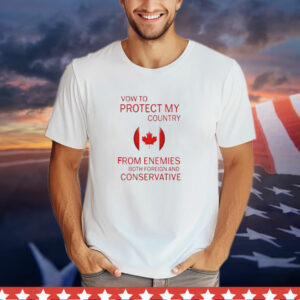 Ryan Reynolds Wearing I Vow To Protect My Country From Enemies Both Foreign And Conservative T-Shirt