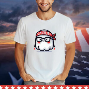 Cute Ghost with Glasses and Bandana T-Shirt