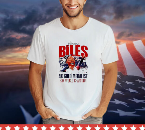 Simone Biles 4x Gold Medalist 23 X World Champion Caricature T-Shirt