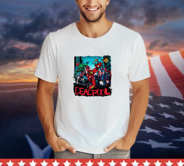 Deadpool Avengers Superhero Retro T-Shirt