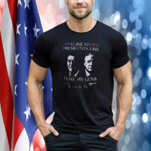 HOME I Like Presidents Like Ronald Reagan Donald Trump I Like My Guns 40 45 T-Shirt