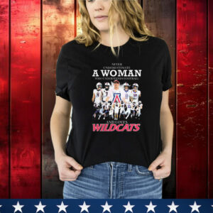 Never Underestimate A Woman Who Understands Football And Loves Wildcats T-Shirt