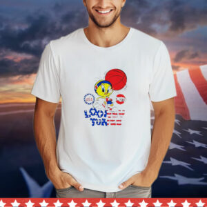 Team Usa Tweety Looney Tunes Usa Flag T-Shirt