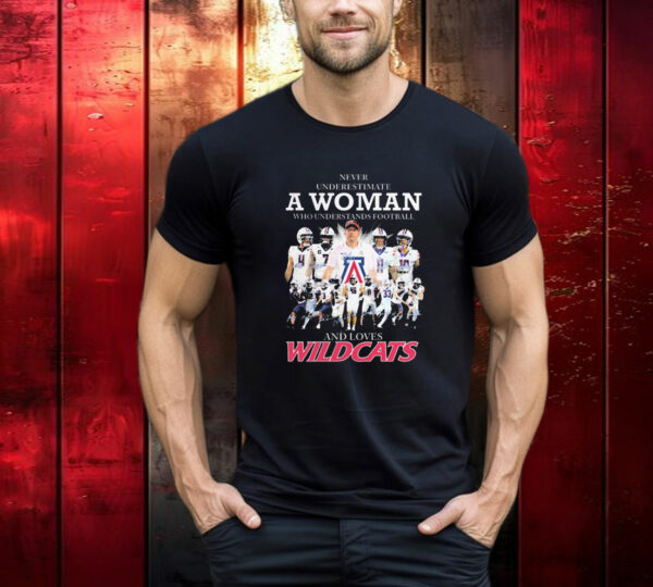 Never Underestimate A Woman Who Understands Football And Loves Wildcats T-Shirt