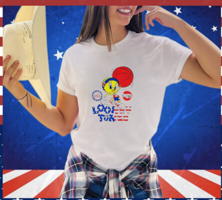 Team Usa Tweety Looney Tunes Usa Flag T-Shirt