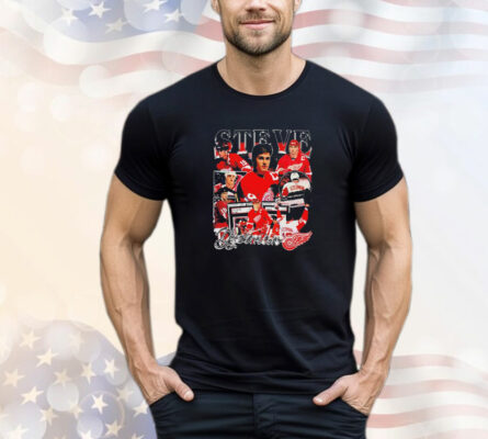 Steve Yzerman Detroit Red Wings Hockey Player Collage T-Shirt