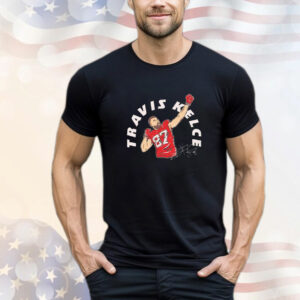 Travis Kelce Kansas City Arrow pose signature T-Shirt