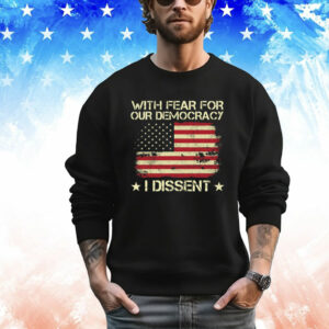 With Fear For Our Democracy I Dissent Usa Flag T-Shirt
