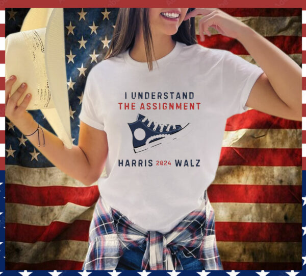 Chucks And Pearls I Understand The Assignment Harris Walz 2024 T-Shirt