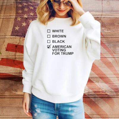 Official David Harris Jr White Brown Black American Voting For Donald Trump 2024 Tee Shirt